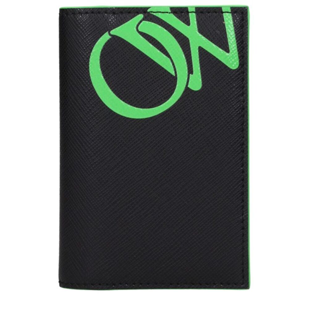 Off-White Black Leather Men's Cardholder